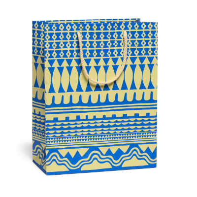 Geometric Blue Large Bag|Red Cap Cards