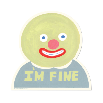 I'm Fine sticker|Red Cap Cards