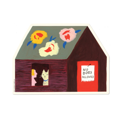 No Dogs sticker|Red Cap Cards