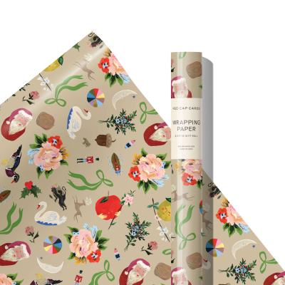Merry Xmas To You SPOT Holiday Continuous Wrap|Red Cap Cards