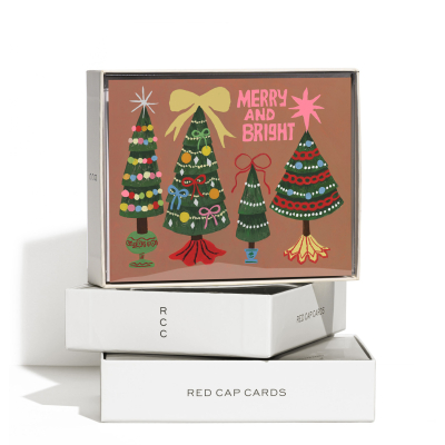 Brilliant Trees FOIL SPOT Holiday Boxed Set|Red Cap Cards