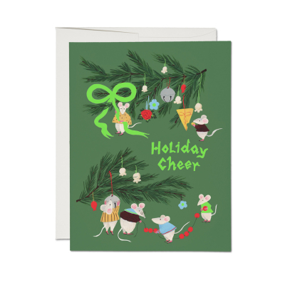 Cheerful Mice SPOT Holiday Card|Red Cap Cards