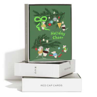 Cheerful Mice SPOT Holiday Boxed Set|Red Cap Cards