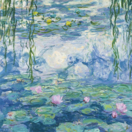 NOTECARD Square Monet Reflections