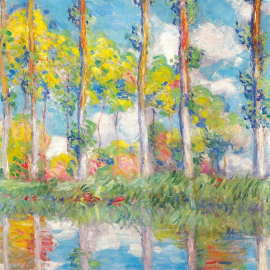 NOTECARD Square Monet Reflections