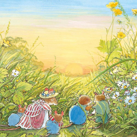 NOTECARD Square Brambly Hedge