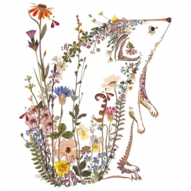 NOTECARD Square Wild Press Hedgerows