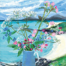 NOTECARD Square Seascape Blooms