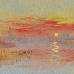 NOTECARD Square JMW Turner Orange