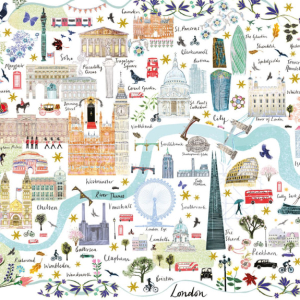 NOTECARD Square London Maps And Landmarks