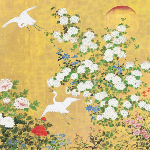NOTECARD Square Japanese Herons