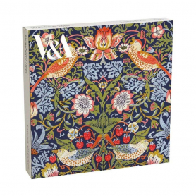 NOTECARD Square Strawberry Thief