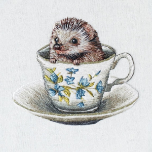 NOTECARD Square Embroidered Animals