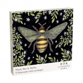 NOTECARD Square Honey Bee And Moths