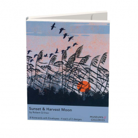 NOTECARD Rec Sunset And Harvest Moon