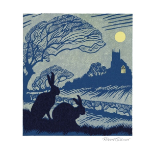 NOTECARD Rec Sunset And Harvest Moon