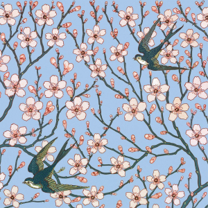 NOTECARD Square Theme Arts And Crafts Birds