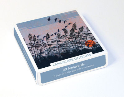 NOTECARD Square Theme Landscape Linocuts