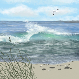 NOTECARD Square Theme Sea Views