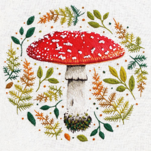 NOTECARD Square Theme Embroidery