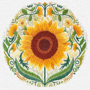 NOTECARD Square Theme Embroidery