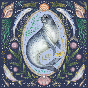 NOTECARD Square Theme Coastal Calling