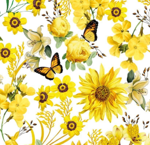 NOTECARD Square Theme Floral Fiesta