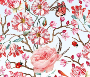 NOTECARD Square Theme Floral Fiesta