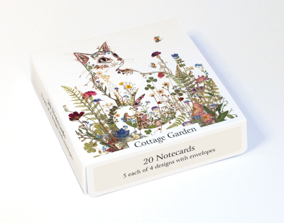 NOTECARD Square Theme Cottage Garden