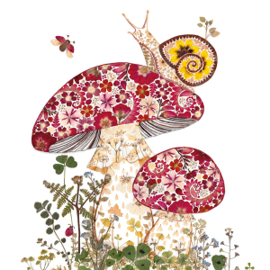 NOTECARD Square Theme Cottage Garden