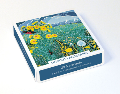 NOTECARD Square Theme Linocut Landscapes