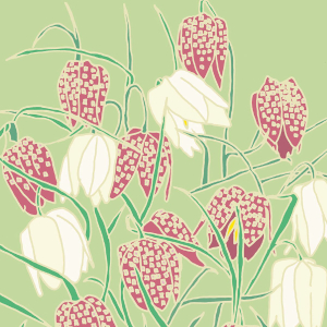 NOTECARD Square Theme Flowers In Bloom