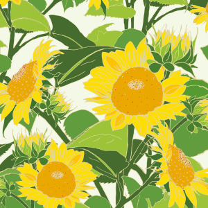 NOTECARD Square Theme Flowers In Bloom