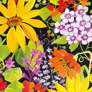 NOTECARD Square Theme Flower Power