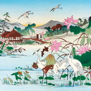 NOTECARD Square Theme Japanese Waterscapes