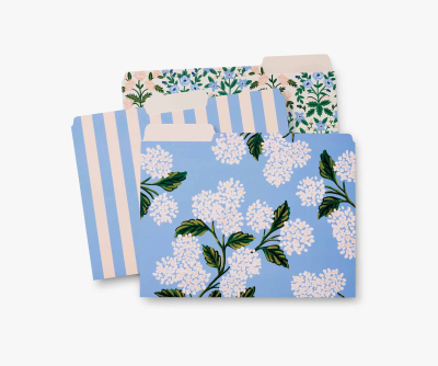 Hydrangea File Folder Set|Rifle Paper
