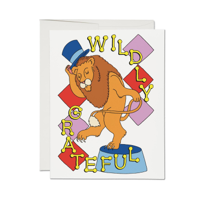 Wildly Grateful Thank You card|Red Cap Cards