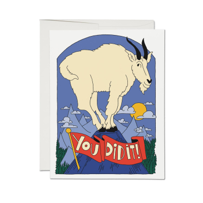 Proud Goat Congrats card|Red Cap Cards