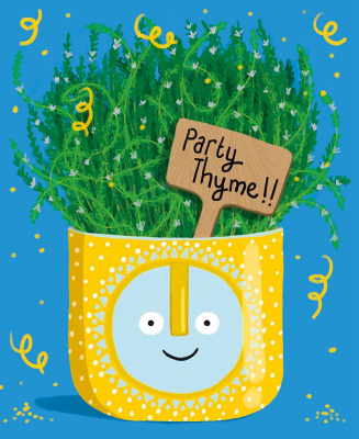 Party Thyme Yellow Pot