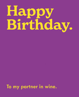 To My Partner In Wine