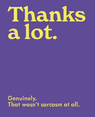 Thanks Genuinely