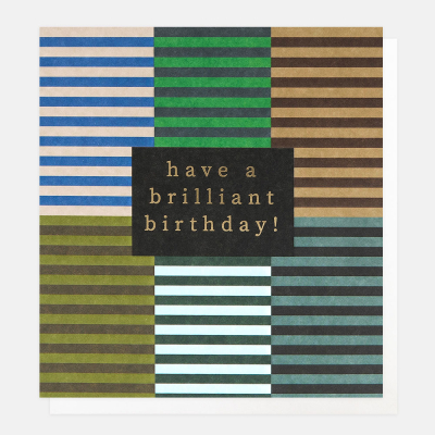 Have A Brilliant Bday Multistripe Patchwork|Caroline Gardner