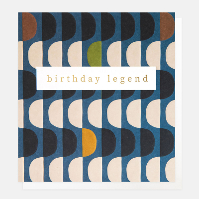 Birthday Legend Semi Circle Geo On Navy|Caroline Gardner