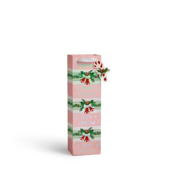 Candy Cane Stripe Wine Gift Bag|Rifle Paper