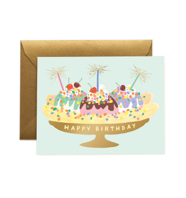Boxed Set of Banana Split Birthday Cards|Rifle Paper