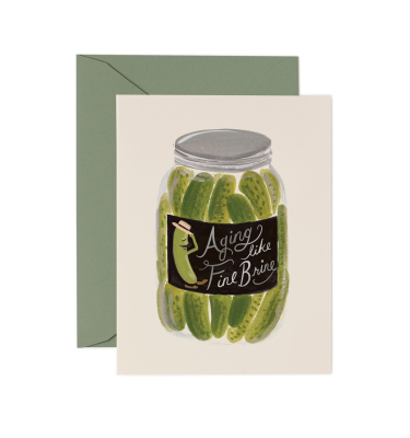 Aging Like Fine Brine Birthday Card|Rifle Paper