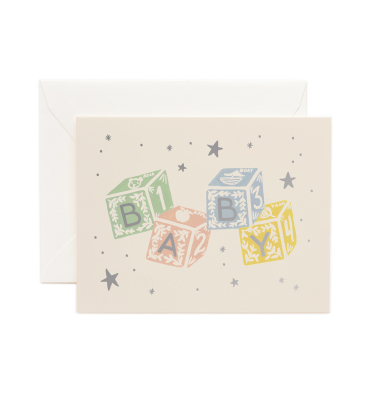 Classic Baby Blocks Card|Rifle Paper