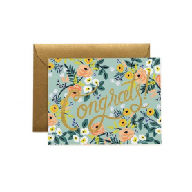 Blue Meadow Congrats Card|Rifle Paper