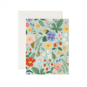Strawberry Fields Mint Card|Rifle Paper