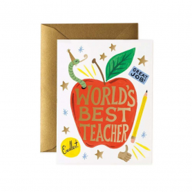 World's Best Teacher Card|Rifle Paper